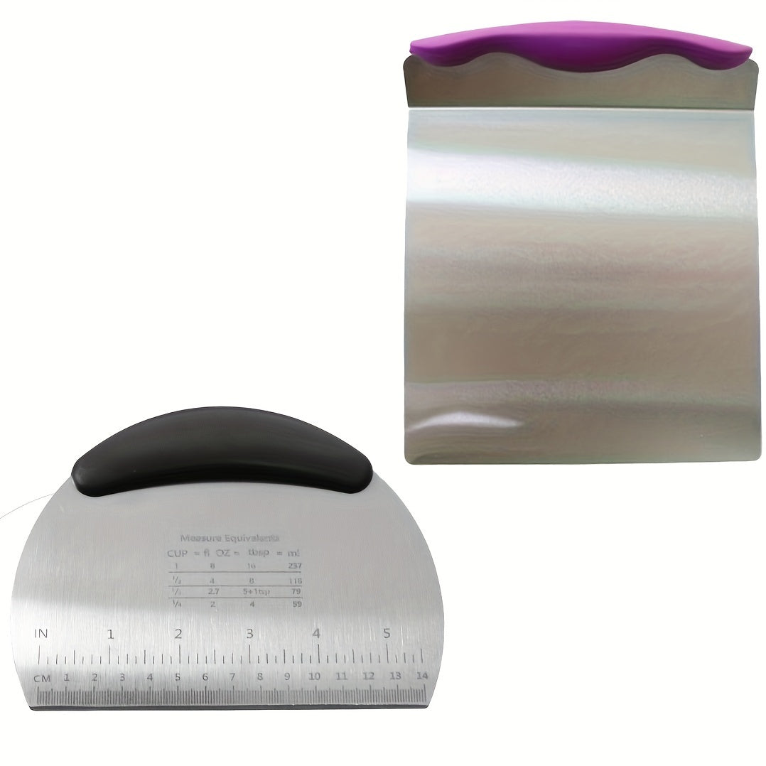 Stainless Steel Cake Transfer Board with Silicone Spatula for Baking and Decorating