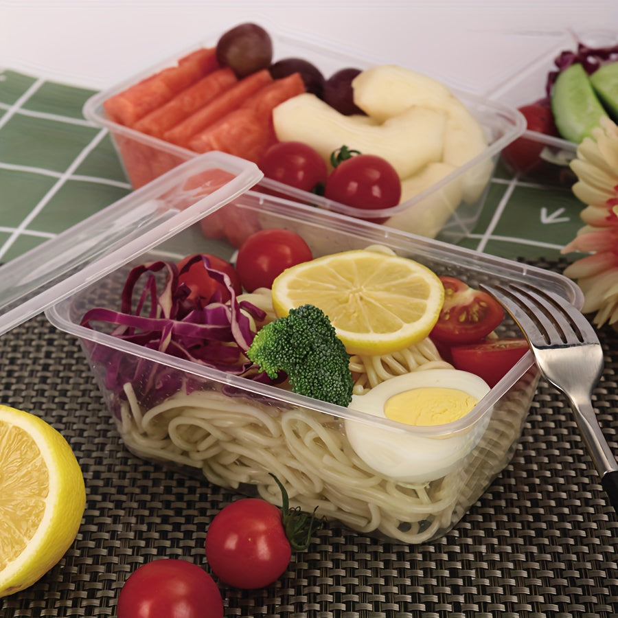 50 BPA-Free Plastic Food Storage Containers with Leakproof Lids 13/20/26oz Stackable Microwave Safe