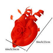 Ayollar uchun vintage linen yuqori qalpoq va sun'iy mo'ynali soch aksessuari