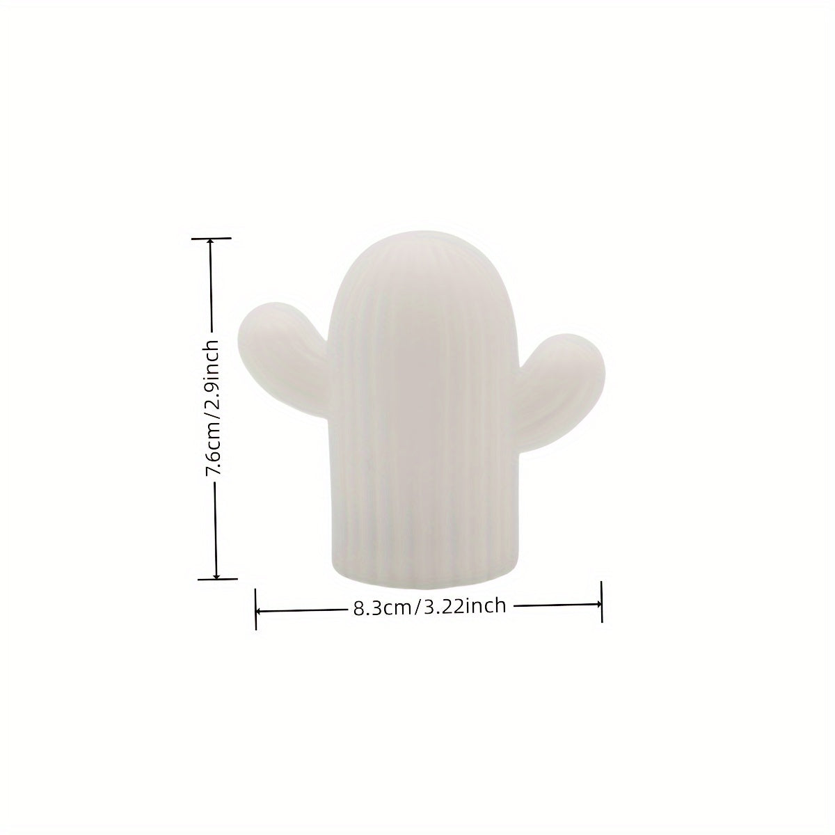 LED Cactus Night Light Battery Operated Wall Mount Push Button Control Kids Bedroom Decor