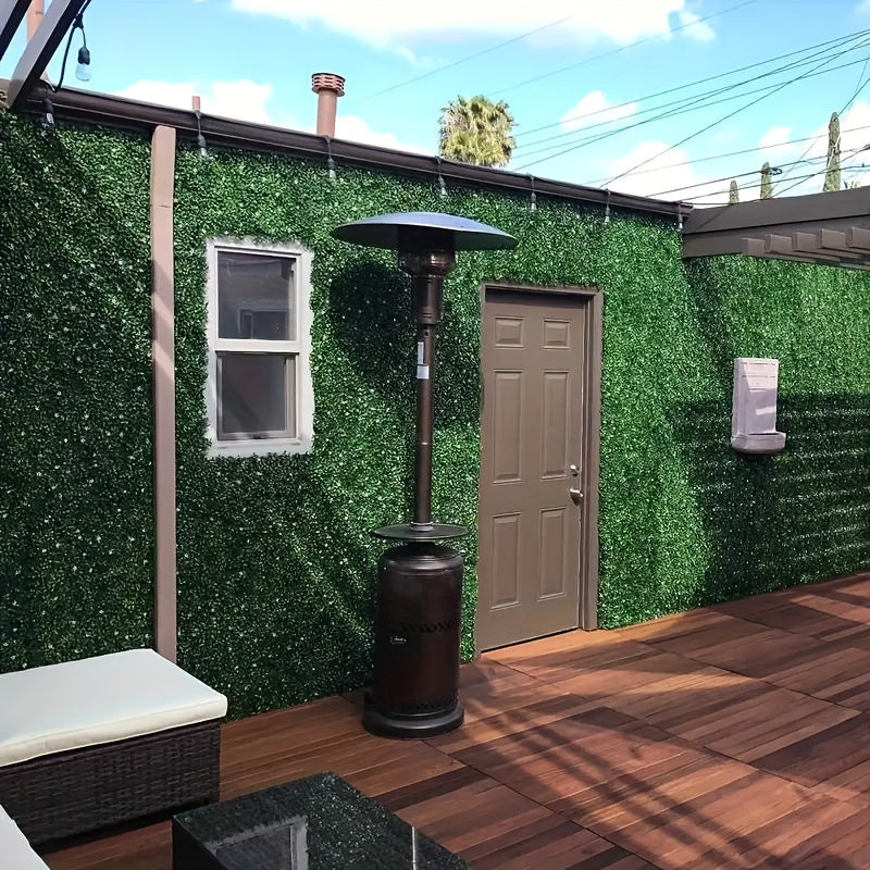 24 Pack Artificial Boxwood Wall Panels UV Protected Faux Hedge for Indoor Outdoor Privacy Garden Patio Balcony