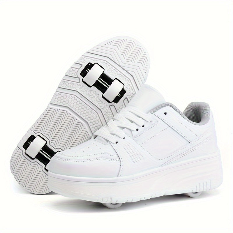 Girls' Girls' Fashion Roller Skates with Detachable Wheels Breathable Waterproof PU Upper Adjustable Lace-Up All-Season