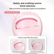 Rechargeable Electric Heated Eyelash Curler with 3-Level Temperature Control Portable Safe for All Lashes