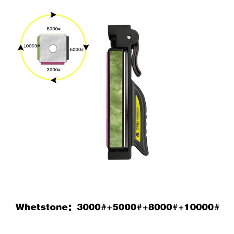 Knife Sharpener System with Fixed Angle and Diamond Whetstone for Chef's Knives