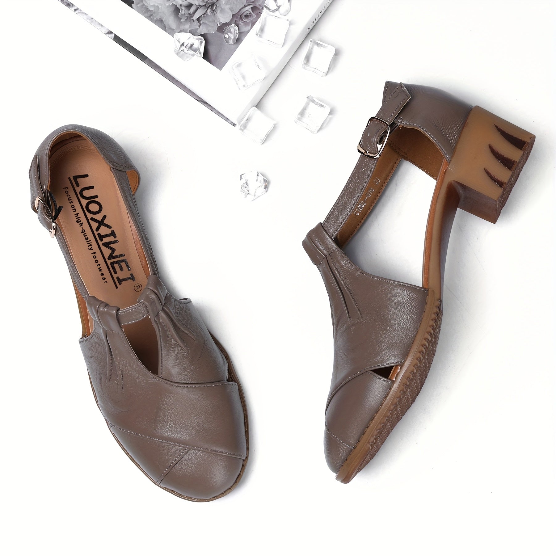 Women's Roman Sandals Cushioned PU Insole Non-Slip Rubber Sole Beige Summer