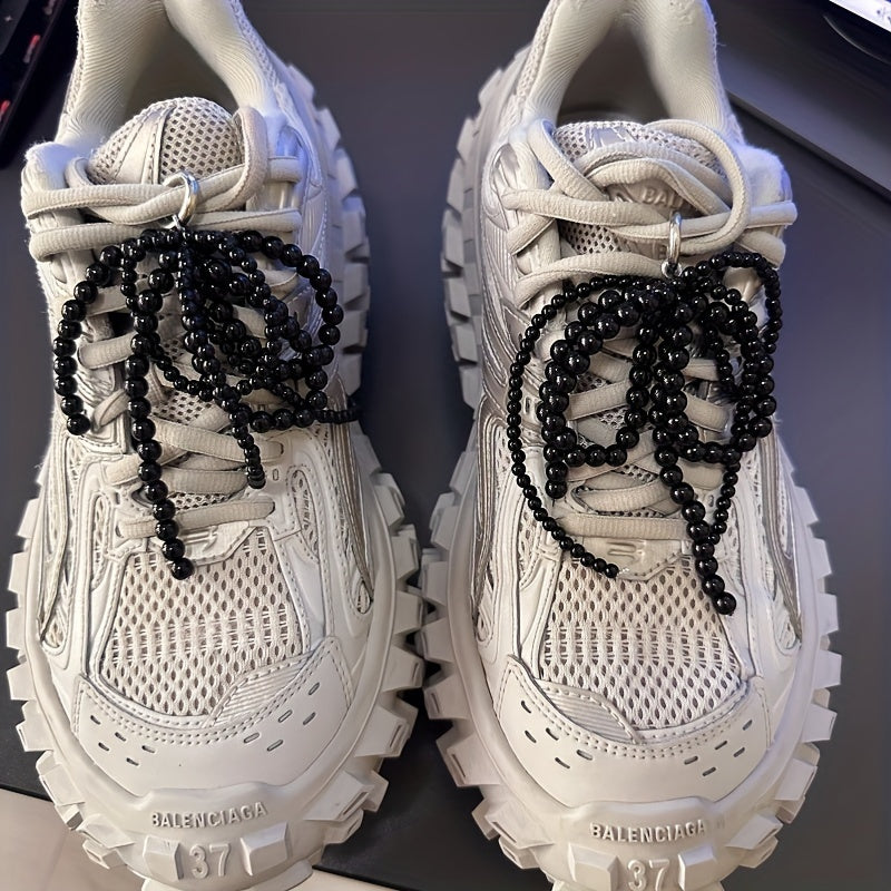 2 Pieces Pearl Butterfly Bow Shoe Accessories and Bag Pendants