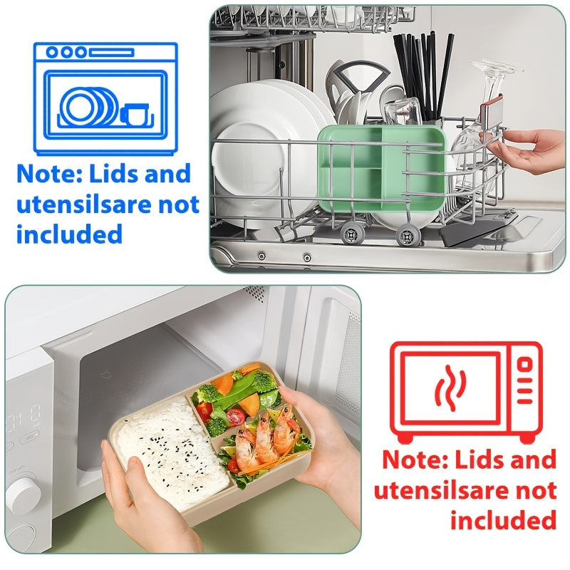 Sayohat uchun portativ tushlik qutisi va idishlar to'plami, oqib ketmaydigan oziq-ovqat saqlash konteyneri, mustahkam PC, ochiq havoda ish uchun piknik