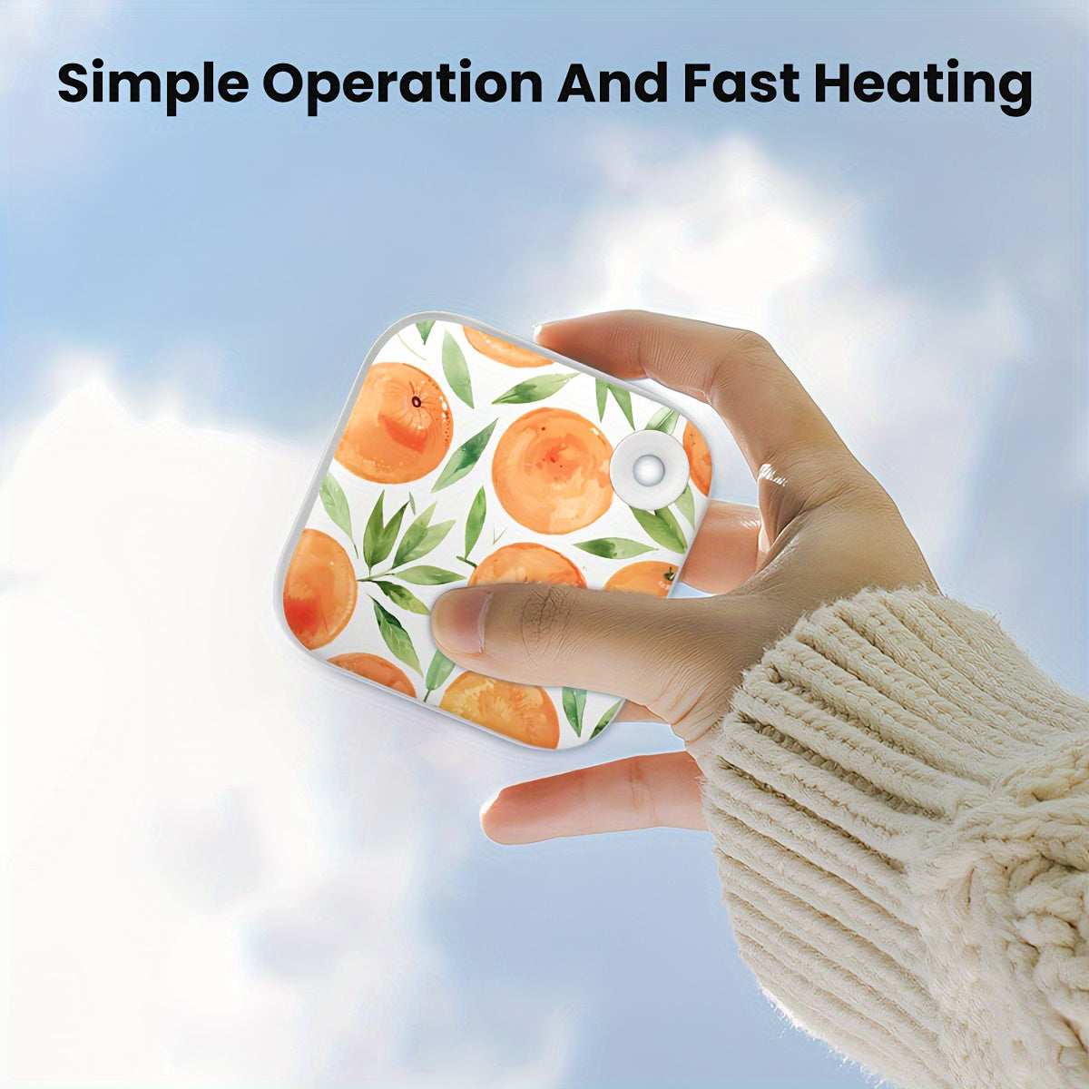 Rechargeable Hand Warmer Portable Pocket Heater Dual-Sided USB Charging
