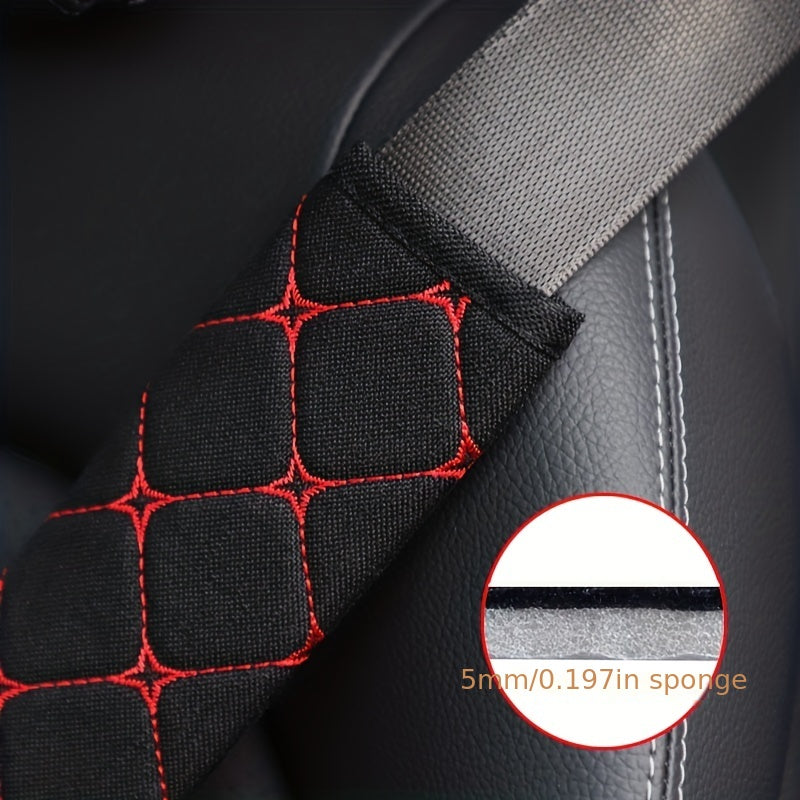 Car Seat Belt Shoulder Cover Embroidered Fabric Safety and Comfort