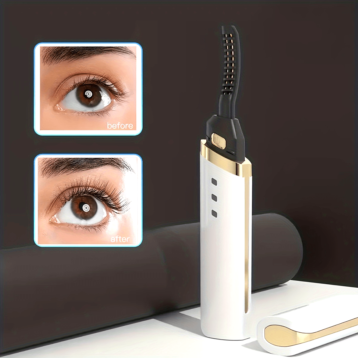 Rechargeable Electric Eyelash Curler for Women with USB Charging and Long-Lasting Curls