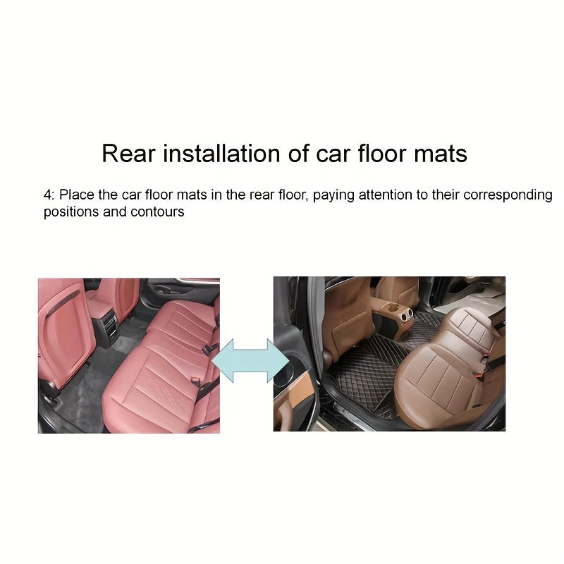 Universal 3D PU Leather Car Floor Mats for Silverado Interior Accessories