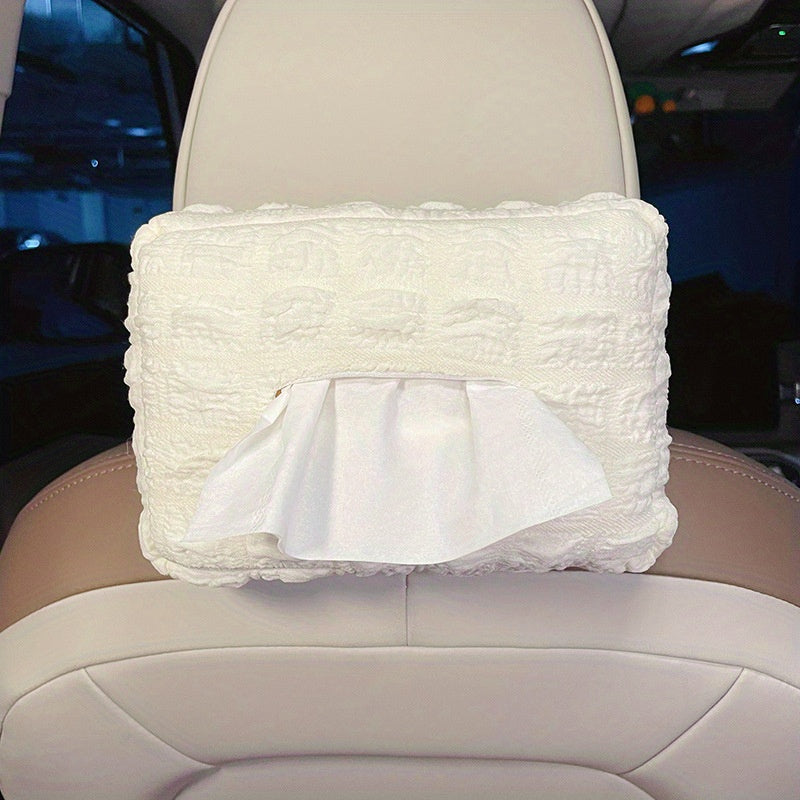 Car Interior Tissue Box Sun Visor Seat Hanging Storage Traveling Accessory
