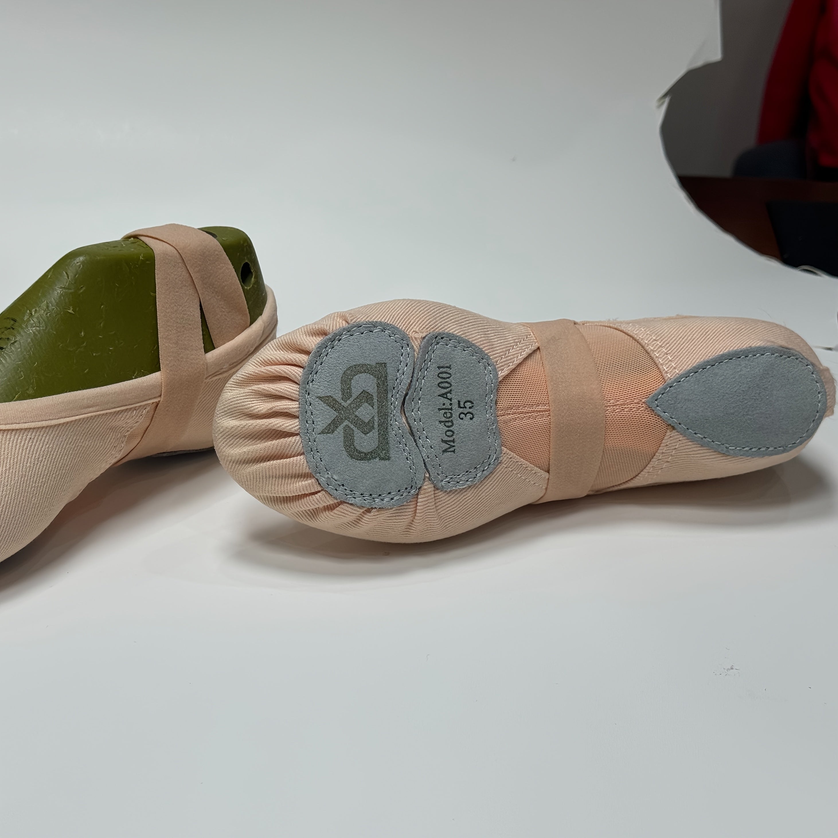 Women Ballet Dance Shoes Mesh Upper Lace-Up Strappy Back Microfiber Sole