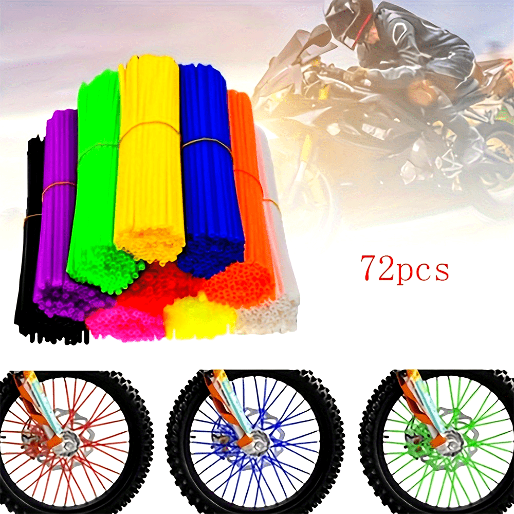Universal Motorcycle Wheel Rim Spoke Wrap Kit 24cm 9.4in Dirt Bike Enduro