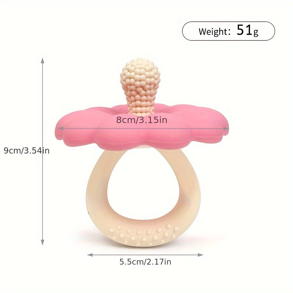 Baby Teething Toy Flower-Shaped Silicone Teether for Infants and Toddlers