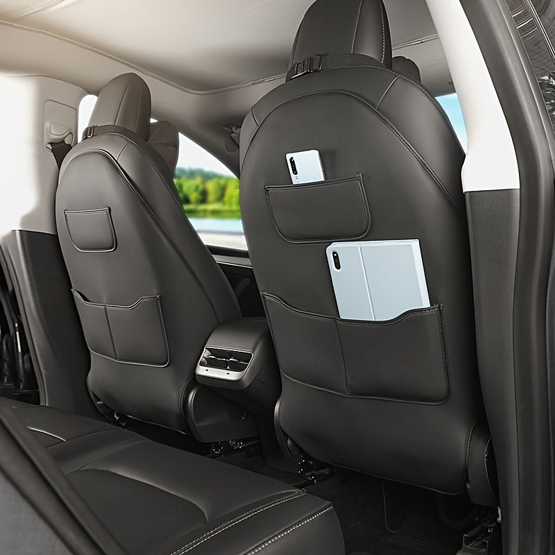 Front Seat Anti Kick Pad Set for Tesla Model 3 and Y, Dustproof and Dirtproof