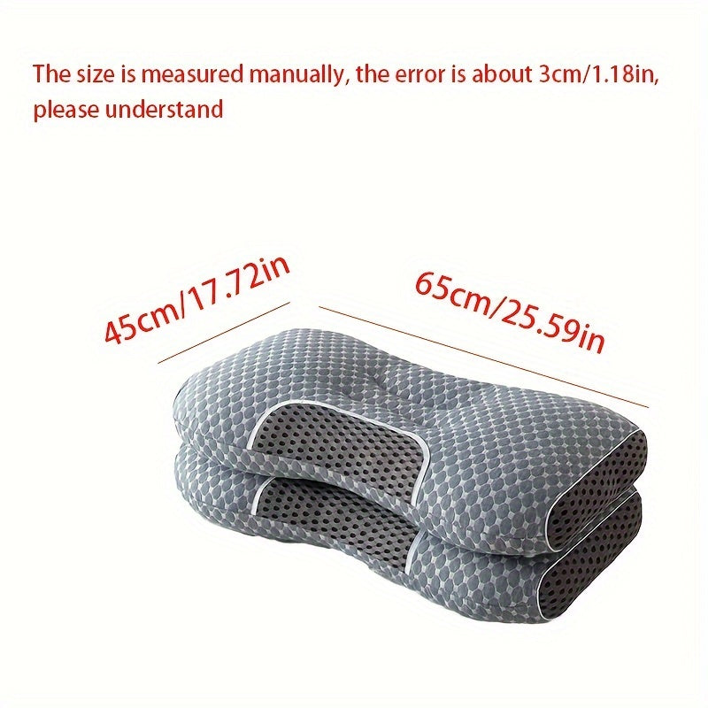 Soft Moisture-Wicking Knitted Pillow with Cervical Support for Comfortable Sleep