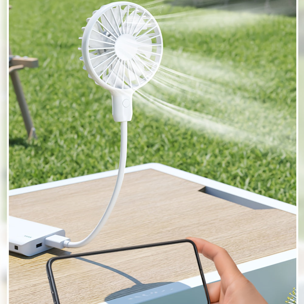 Portable USB Fans Set 1/2/4 Strong Airflow 360° Adjustable Hose Mini Brushless Motor