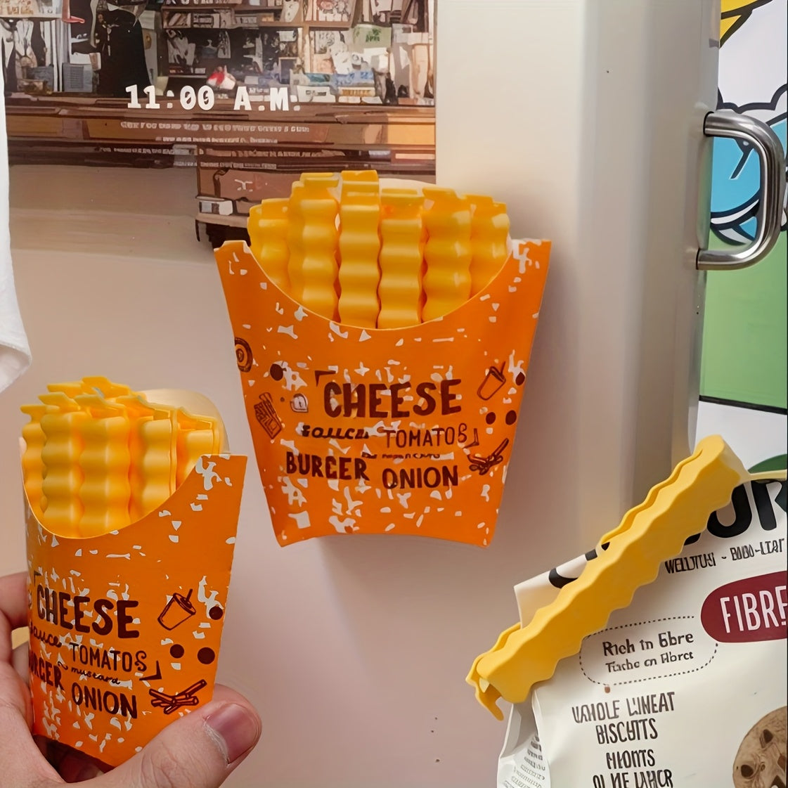 Набор из 12/24 клипс для хранения продуктов, органайзер для холодильника, многоразовый, из ABS-пластика