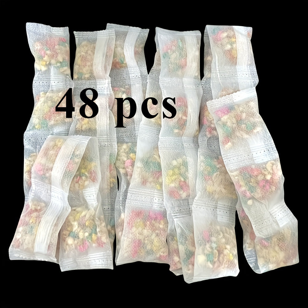 48 Pieces Floral Scented Car Freshener Bags Moisture Absorbing Air Freshening Sachets