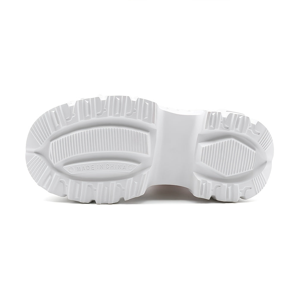 U-Double Y2K Gothic Punk Ayollar uchun Platforma Botinkalari, Yumshoq Boshli, EVA Taglik va Qisqichli Yopish, Rok Poyabzallari