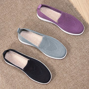 Women's Slip-On Flats Fabric Upper Flax Insole Casual All-Season