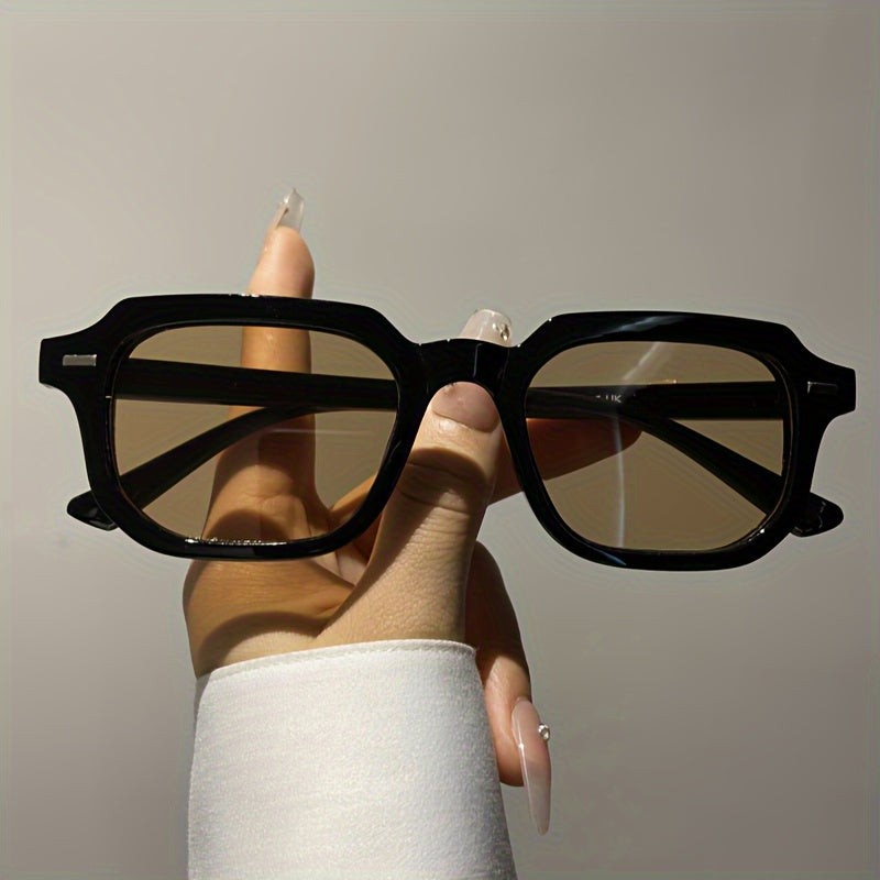 Gafas de sol para mujer estilo rectangular, accesorios casuales para playa y viajes