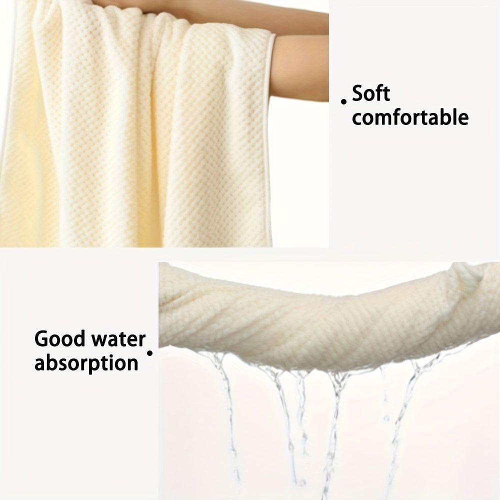 Большое полотенце для ванной с узором в виде больших ананасов, изготовленное из ультратонкого микрофибры, обладает высокой впитываемостью и мягкостью, подходит для различных условий, доступно в нескольких цветах.