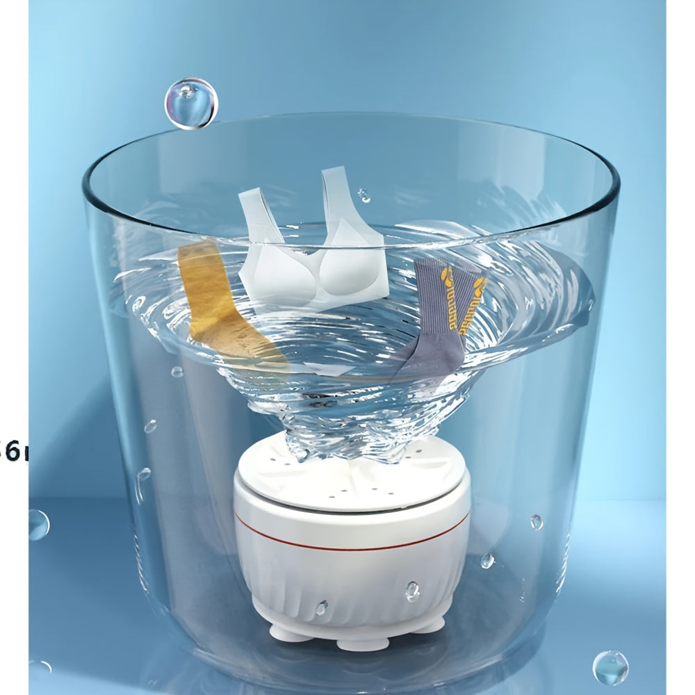 Mini Portable Washing Machine for Socks and Underwear, USB Powered, Compact