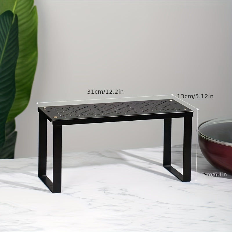 Estante de almacenamiento de cocina de metal, diseño abierto de una pieza, organizador para armarios