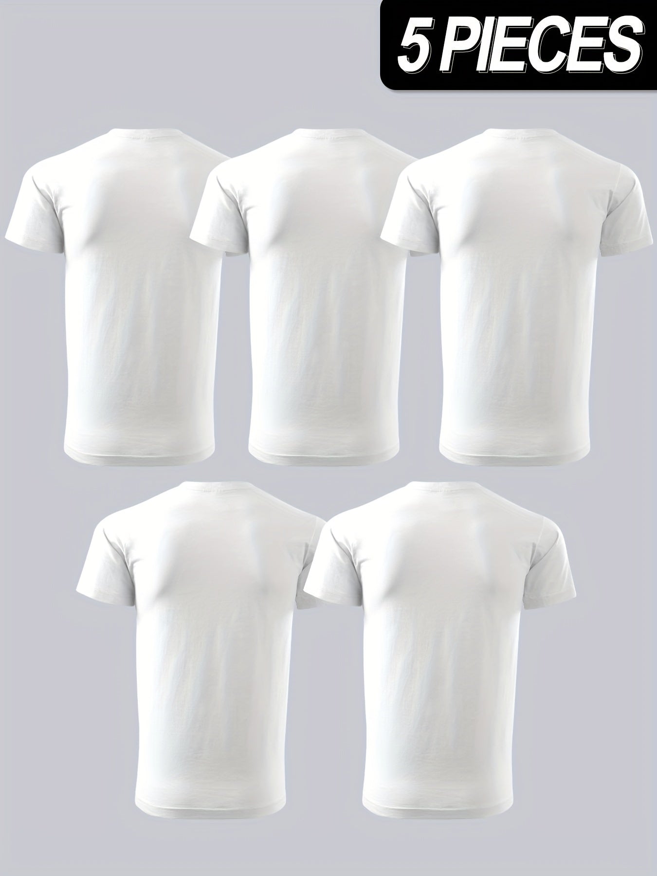 Pack de 6 camisetas deportivas de manga corta para hombre, transpirables, casuales y de tallas grandes