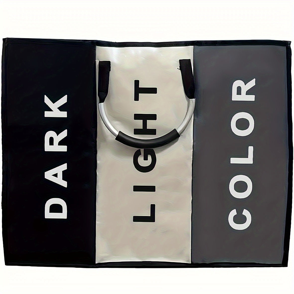 Large 240L Laundry Hamper with 3 Compartments for Clothes Towels and Toys