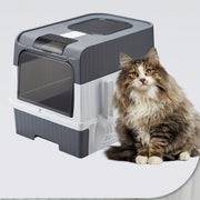 Закрытый лоток для кошек с системой дезодорации, изготовленный из ПП, полностью герметичный, контролирующий запах, подходит для всех пород кошек