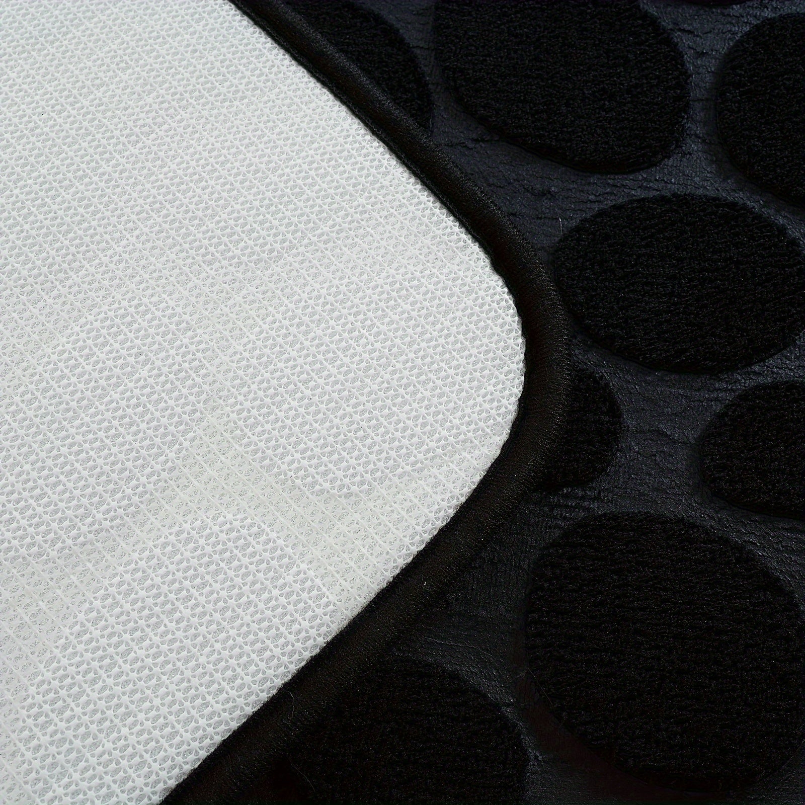 3-Piece Plush Coral Fleece Bath Mat Set Non-Slip Absorbent Modern Bathroom Accessories