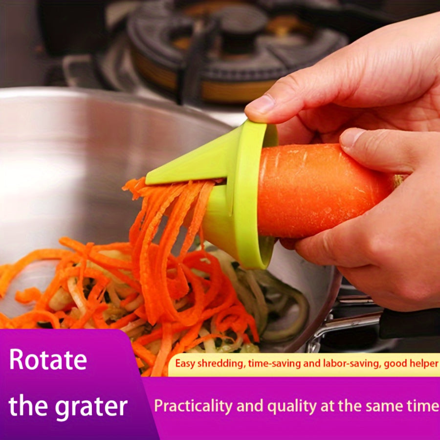 Kitchen Spiralizer for Zucchini Noodles and Vegetable Grating Green Plastic
