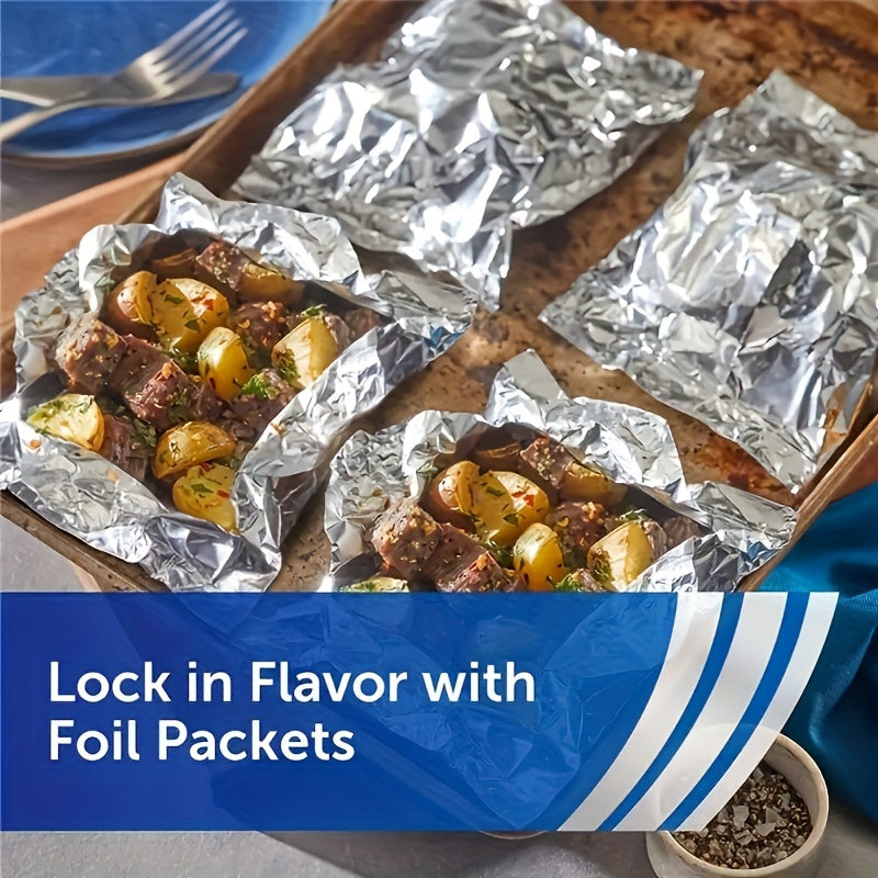 Aluminum Foil Roll for Baking Grilling and Cooking Non-Stick Food-Grade Kitchen Tin Foil