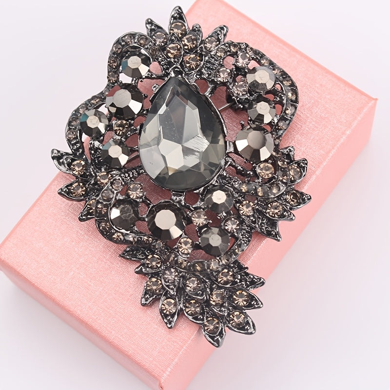 Rhinestone Brooch Pin for Women Fashionable Jewelry for Sweaters Coats
