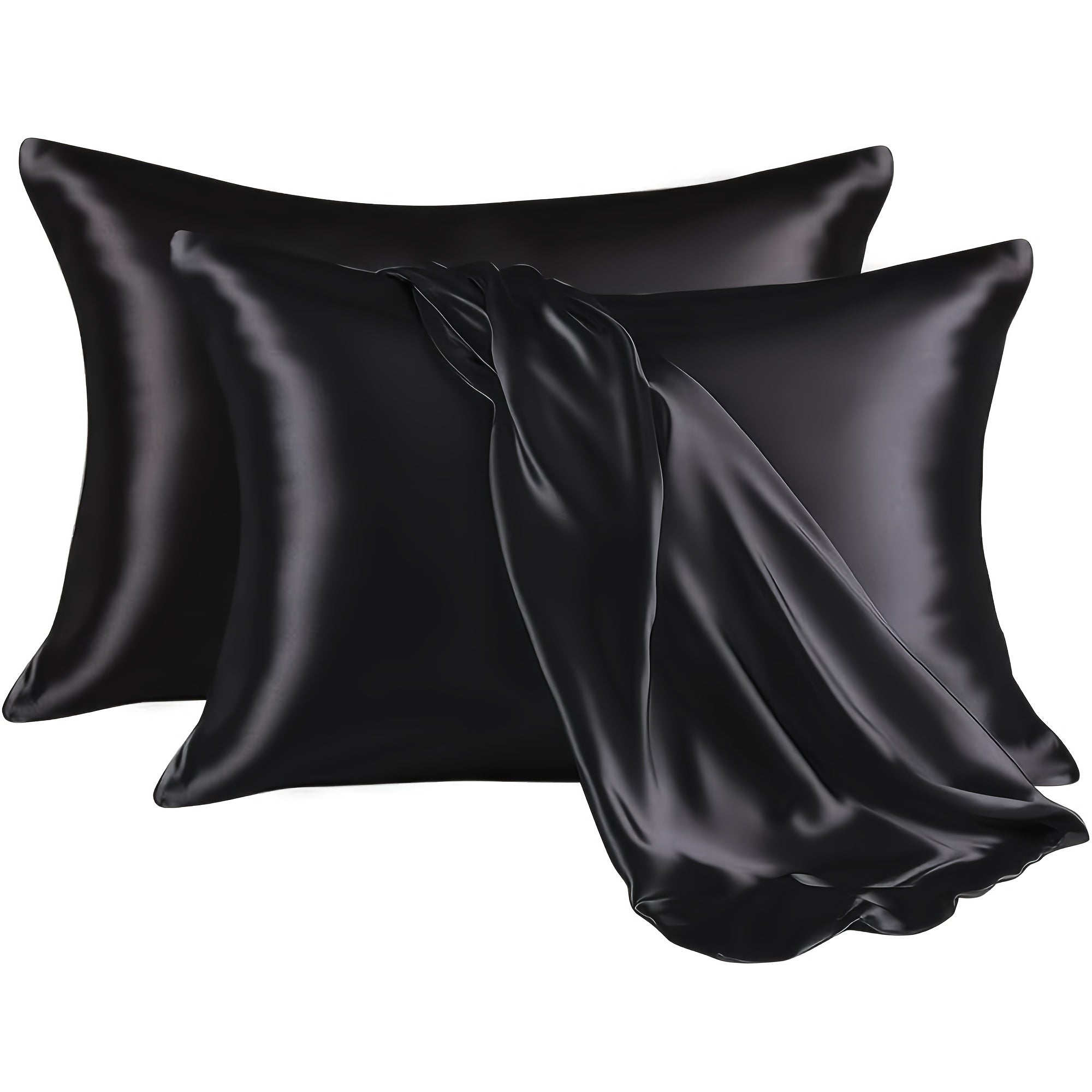 Set of 2 Satin Pillowcases for Luxurious Bedding in Soft Colors