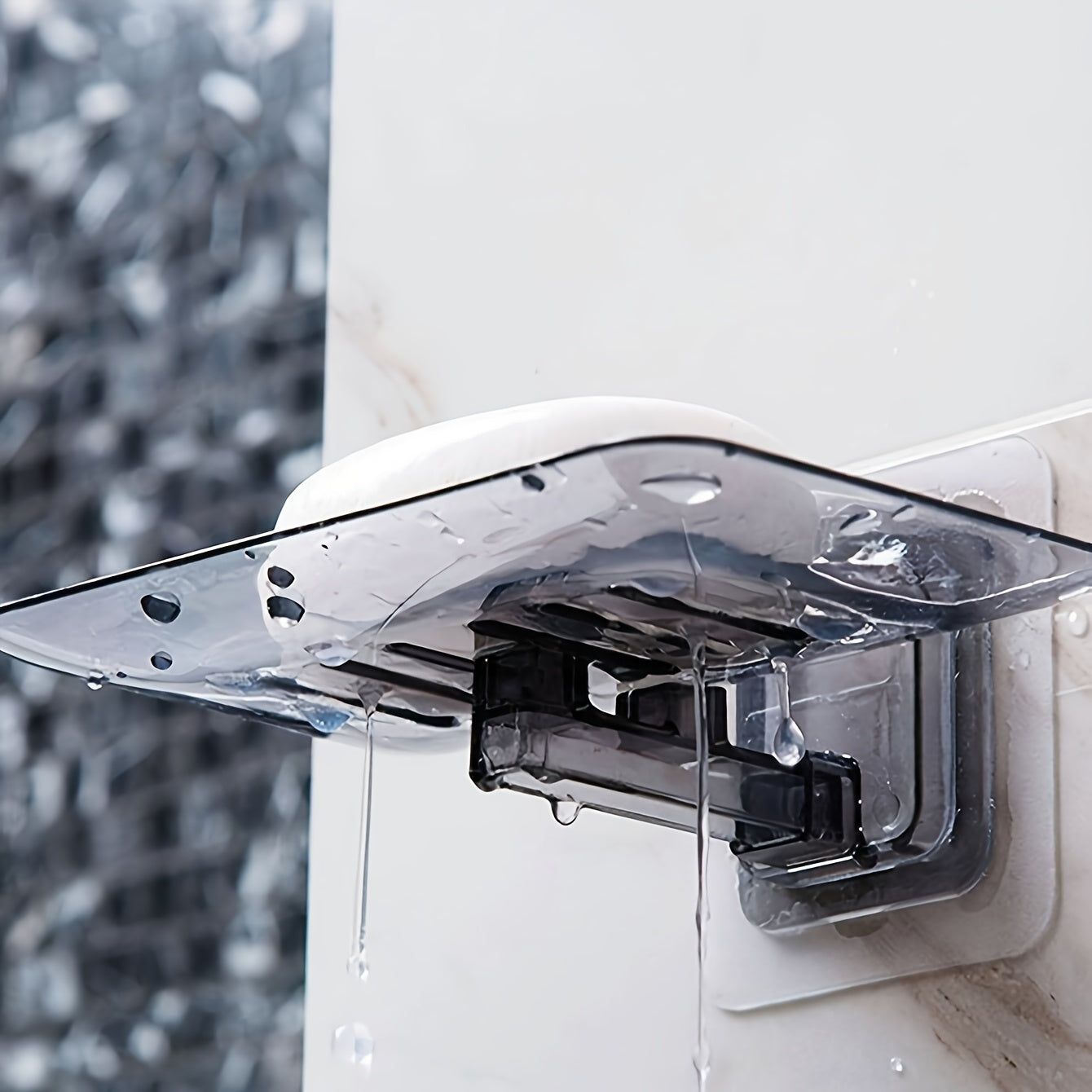 Jabonera de pared sin taladro con adhesivo fuerte para baño y cocina