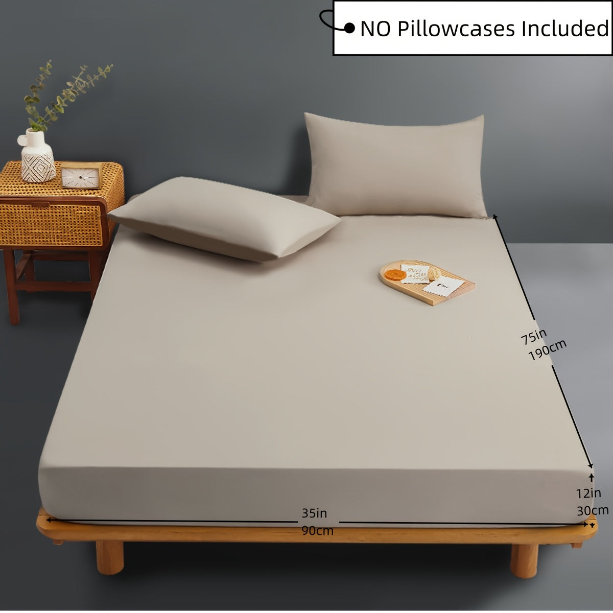 Solid Colored Microfiber Fitted Sheet Deep Pocket Bed Sheet for Bedroom and Guest Room