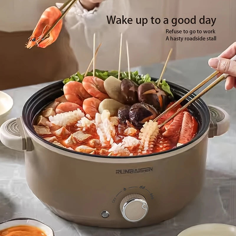 Электрический горячий горшок с большой емкостью и многофункциональным управлением, видимый таймер для домашнего ресторана