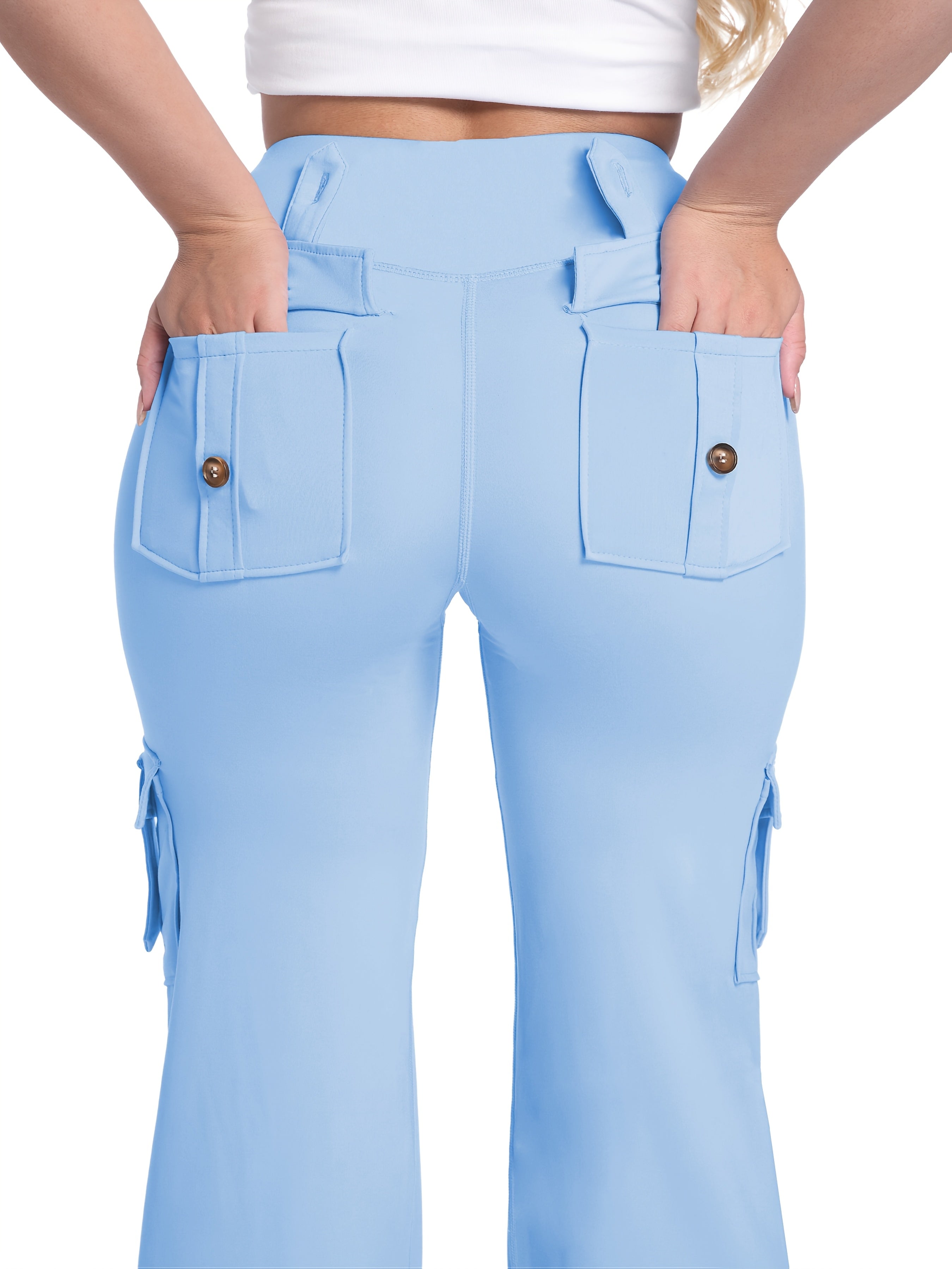 Plus Size Women's Wide Leg Pants Breathable High-Waisted Casual Trousers