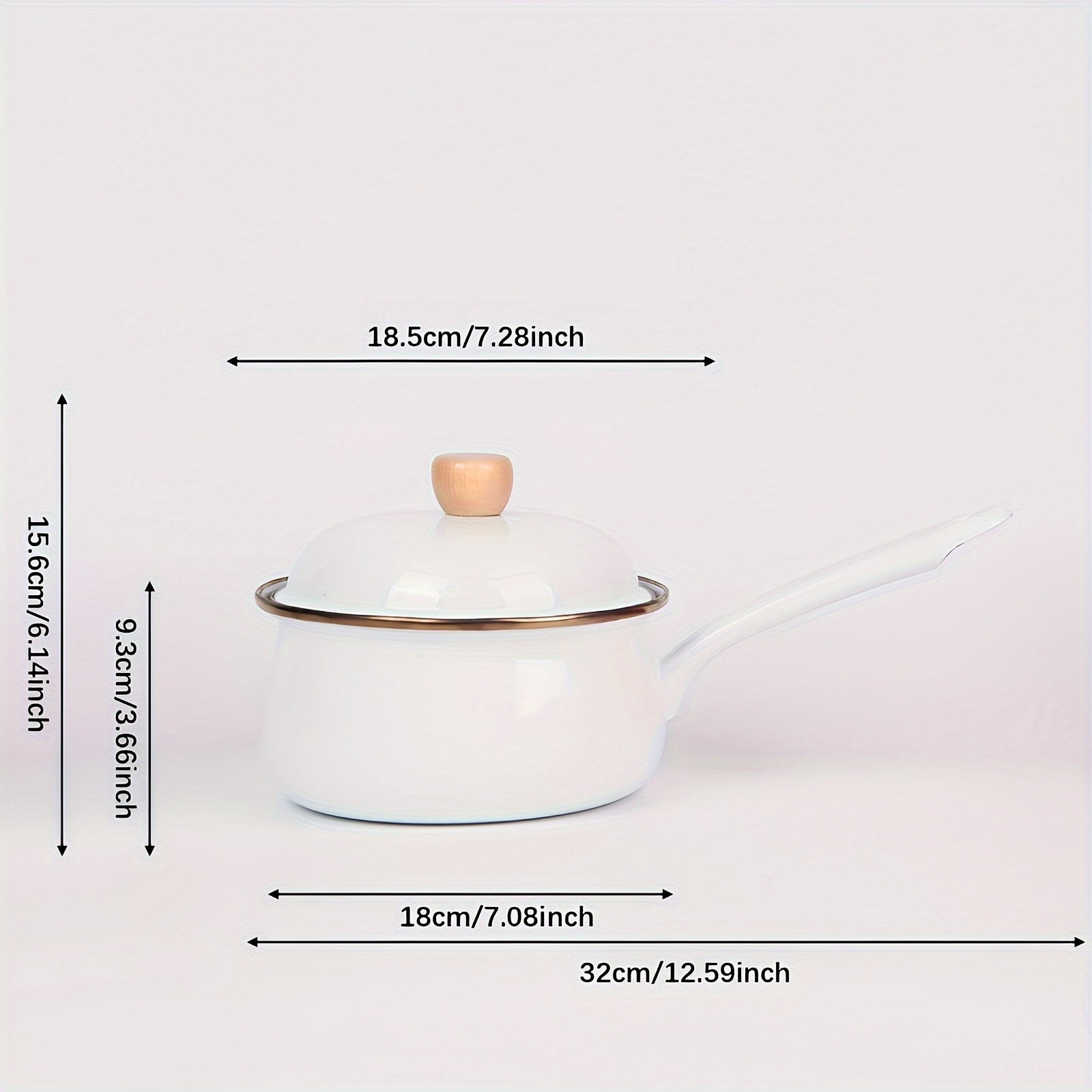 Enamel Cookware Pot with Lid and Handle Non-Stick Dishwasher Safe for Home and Restaurant Use