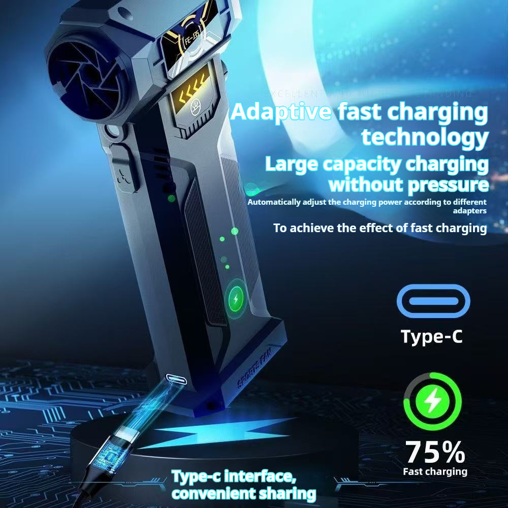 Portable USB Charging Cooling Fan with Snow Blower Dust Blaster and High-Speed Brushless Motor