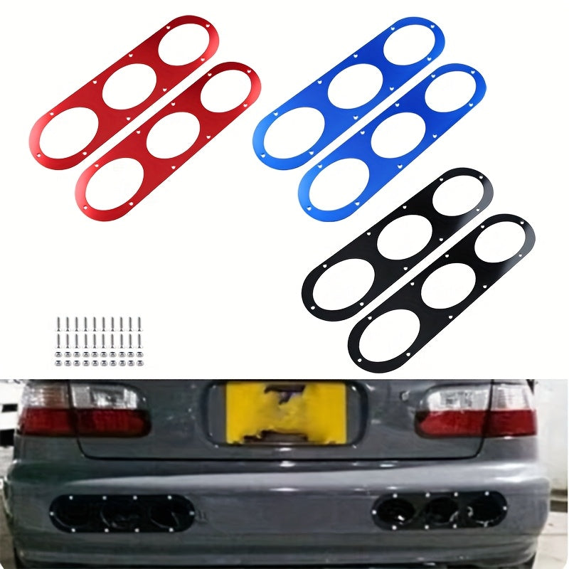 Universal Aluminum Alloy Rear Bumper Diffuser Plate Pair for Improved Aerodynamics