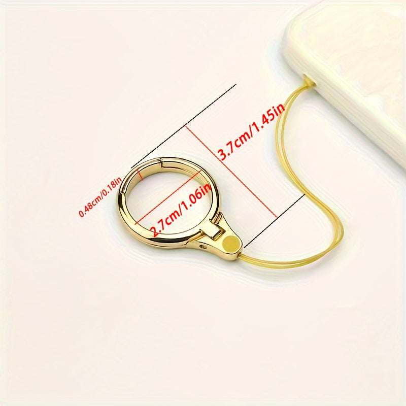Phone Lanyard with Gold Ring USB Flash Drive Keychain Compact Practical