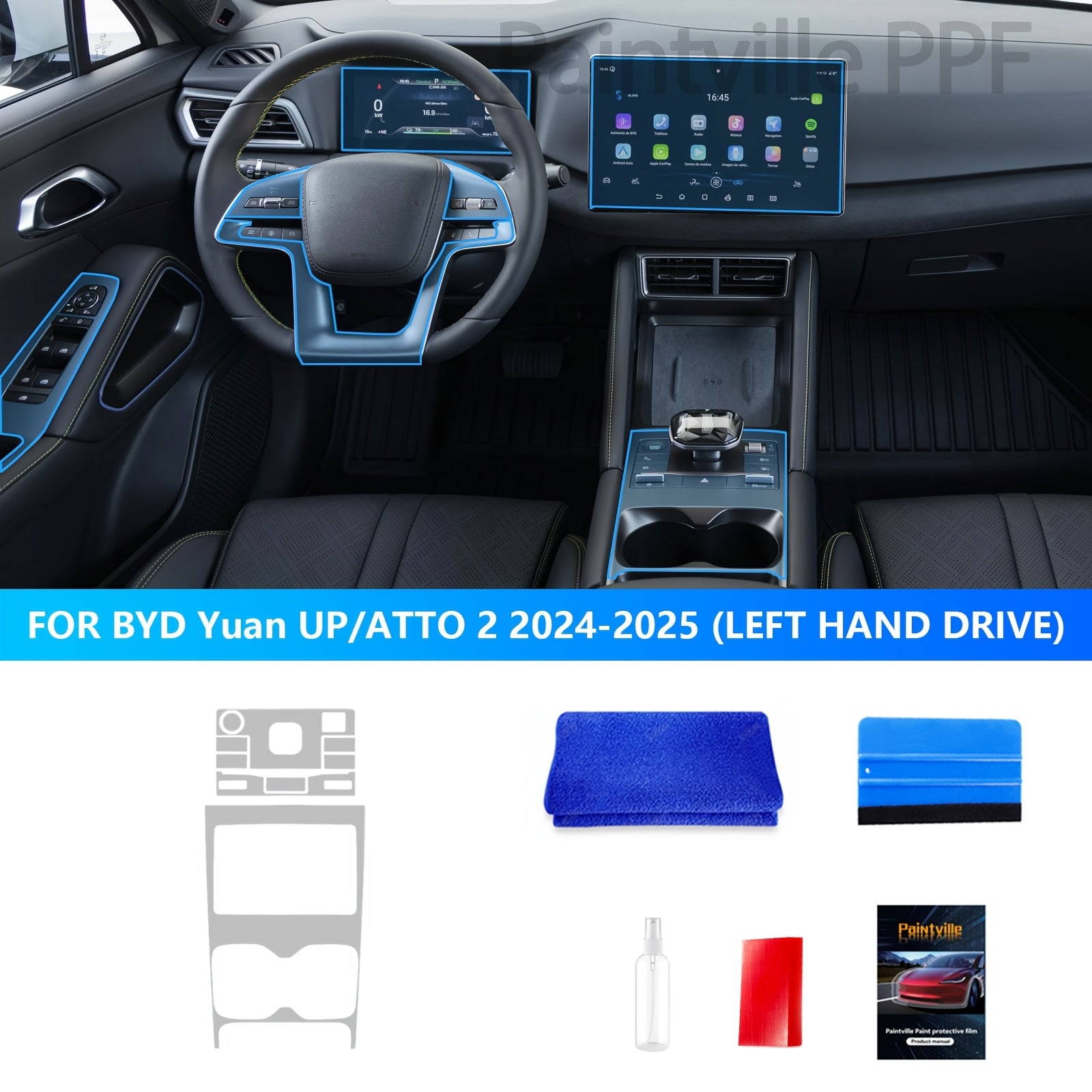 Glossy TPU Navigation Display Film for Car Interior Scratch-Resistant Easy to Install