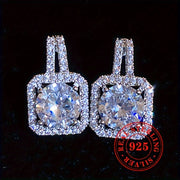 Sterling Silver S925 Earrings Cubic Zirconia for Weddings and Daily Wear