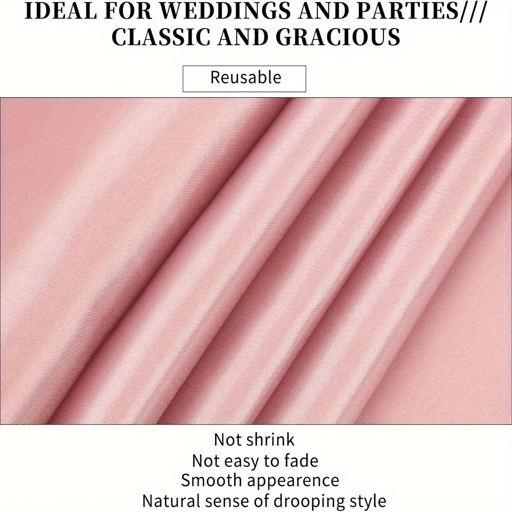 10pcs Rose Gold Satin Table Runner 29x275cm for Weddings Birthdays Banquets