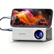 Portable Home Projector with 1080P Support, Multi-Device Compatibility